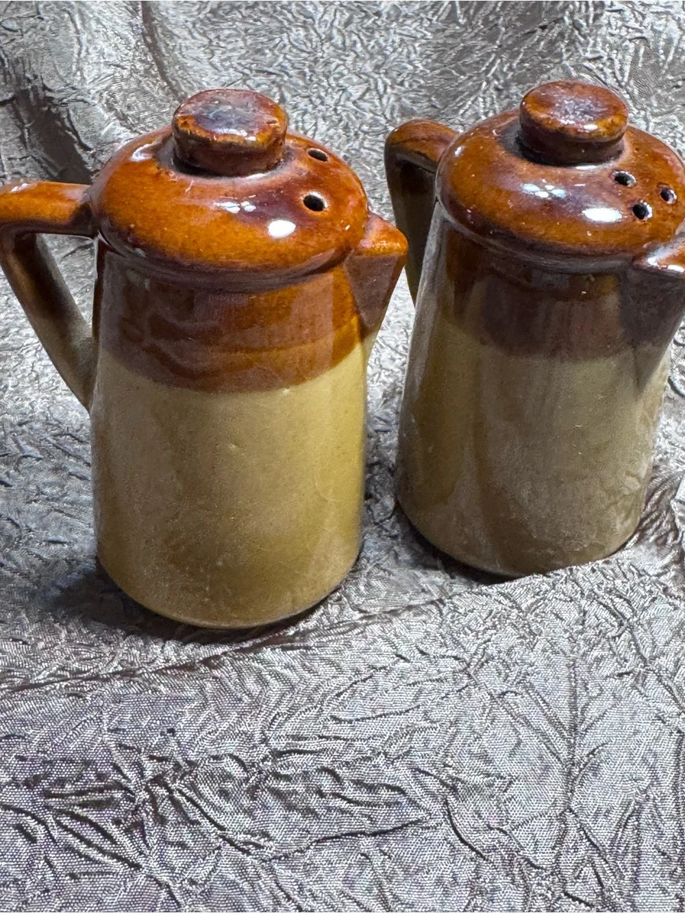 Bahamas Ceramic Salt and Pepper Shakers - Brown/Tan